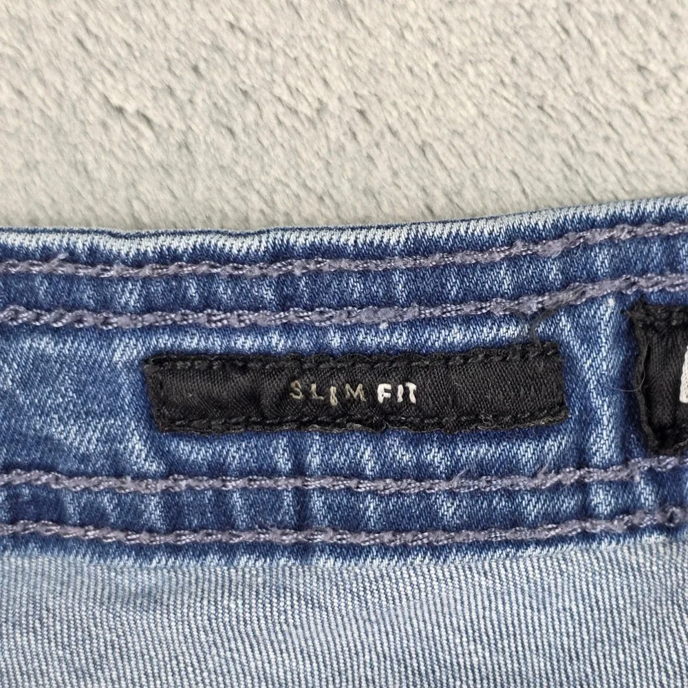 Barbell Apparel Mens Slim Fit Jean 36x34 Medium Wash Blue Stretch Denim Athletic